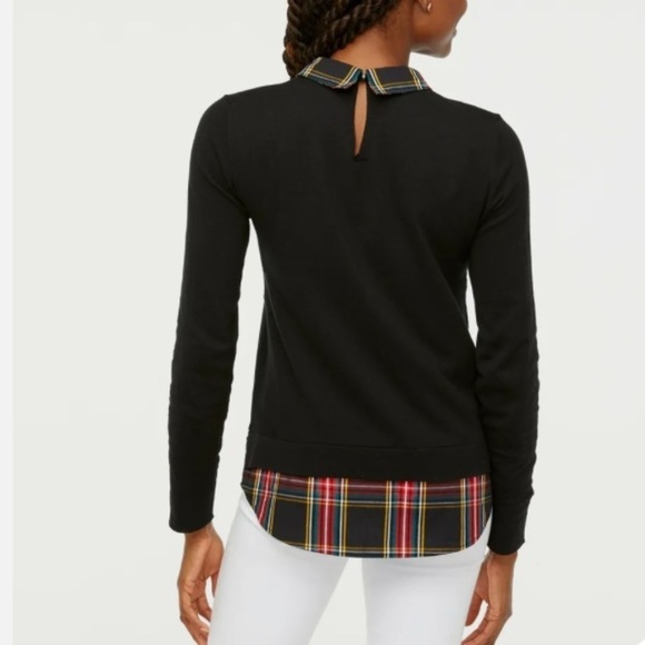 J. CREW Black Woven Plaid Sweater - Picture 3 of 11